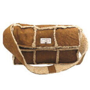 Chanel Chocobar Shoulder Bag Brown Mouton